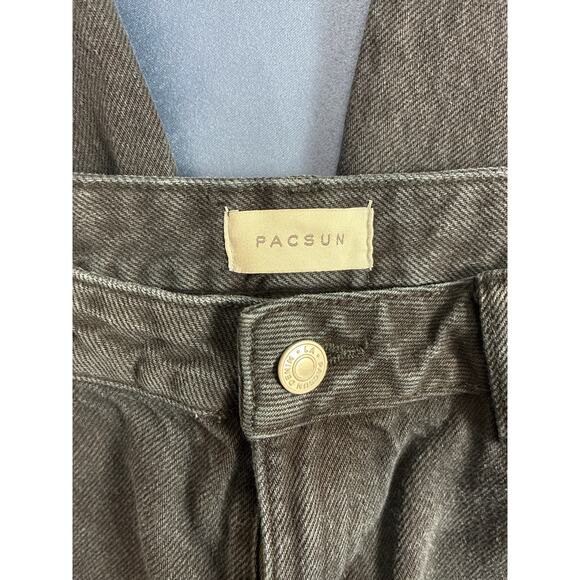 Pacsun Blue Low Rise Baggy Jeans Size 25 Freyed Hem Wide Leg Pre-owned - Picture 3 of 8